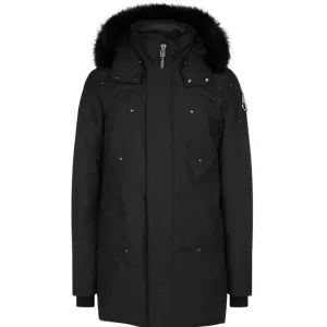 Moose Knuckles Mens Stirling Fur Parka Jacket Black XL