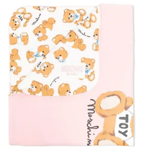 Moschino Baby Girls Teddy Bear Blanket Pink ONE Size
