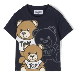 Moschino Baby Boys Teddy T-shirt in Navy 2A Blue
