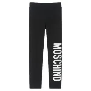 Moschino Girls Logo Leggings Black 10Y #687739