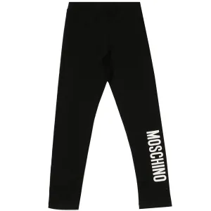 Moschino Girls Logo Leggings Black 12Y #672327