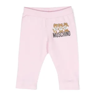 Moschino Baby Girls Logo Pants in Pink 2A Pirouette