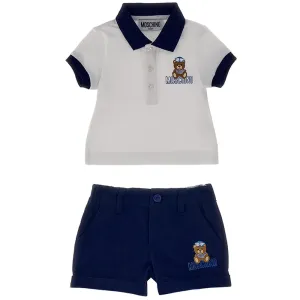 Moschino Baby Boys Polo & Shorts Set White 12/18 White/blue Navy
