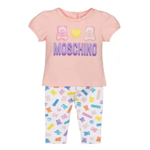 Moschino Baby Girls T-shirt & Leggings Set Pink 2Y