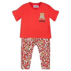 Moschino Baby Girls T-shirt Leggings Set Red 6/9
