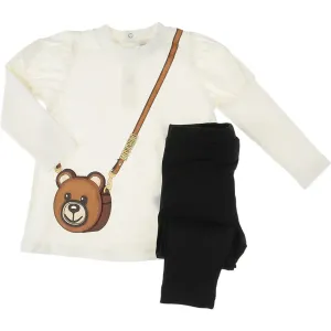 Moschino Baby Girls Teddy Bear T-shirt And Leggings Set White 6M
