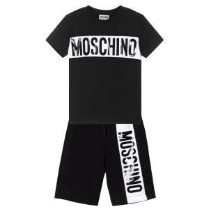 Moschino Boys T-shirt And Shorts Set Black 4Y
