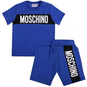 Moschino Boys T-shirt And Shorts Set Blue 6Y