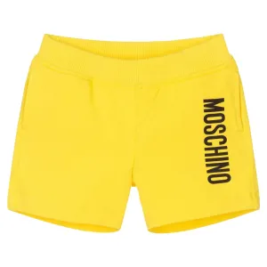 Moschino Unisex Baby Logo Shorts Yellow 2Y