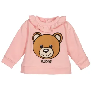 Moschino Baby Girl's Bear Sweatshirt Pink 12M