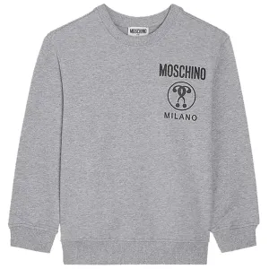 Moschino Boys Logo Sweater Grey 12Y