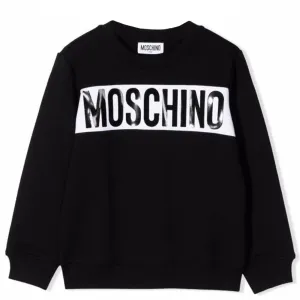 Moschino Boys Logo Sweatshirt Black 10Y #677963