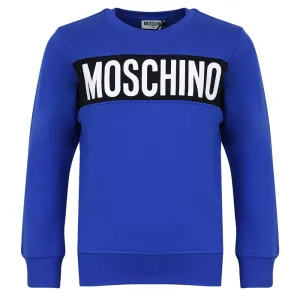 Moschino Boys Logo Sweatshirt Blue 4Y