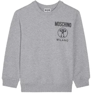 Moschino Boys Milano Logo Sweater Grey 8Y