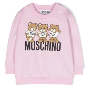 Moschino Baby Girls Teddy Sweater in Pink 12/18 Pirouette