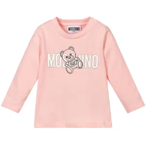 Moschino Baby Girl's Teddy T Shirt Pink 12M