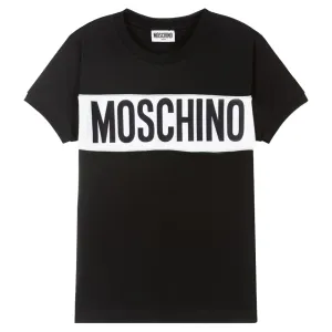 Moschino Boys Logo Panelled T-shirt Black 6Y