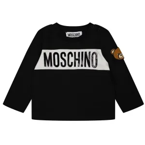 Moschino Unisex Babys Bear T-shirt Black 12M