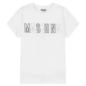 Moschino Unisex Kids Logo T-shirt White 6Y