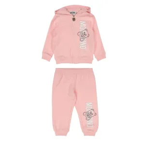 Moschino Baby Girl's Teddy Logo Tracksuit Pink 3M