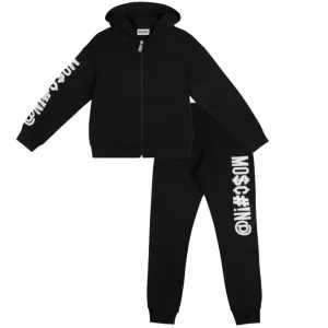 Moschino Boys Hooded Tracksuit Black 14Y