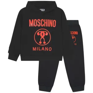 Moschino Boys Milano Logo Tracksuit Black 14Y
