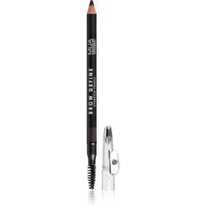 MUA Makeup Academy Brow Define long-lasting eyebrow pencil with brush shade Dark Brown 1,2 g