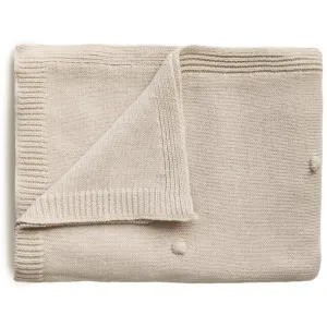 Mushie Knitted Pointelle Baby Blanket knitted blanket for children Off White 80 x 100cm 1 pc