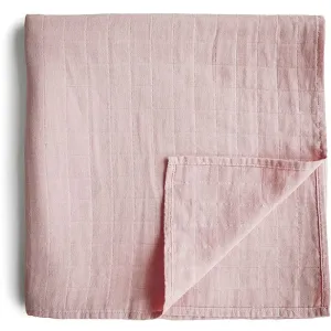 Mushie Muslin Swaddle Blanket Organic Cotton swaDDle wrap Rose Vanilla 120cm x 120cm 1 pc