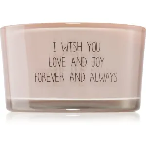 My Flame Candle With Crystal I Wish You Love And Joy Forever And Always scented candle 11x6 cm