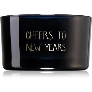 My Flame Winter Glow Cheers To Yew Years scented candle with wooden wick 9x5 cm