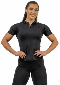 Nebbia Compression Zipper Shirt INTENSE Ultimate Black/Gold L Fitness T-Shirt
