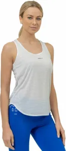 Nebbia FIT Activewear Tank Top “Airy” with Reflective Logo White L Fitness T-Shirt