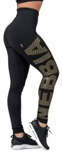 Nebbia Gold Print Leggings Black L Fitness Trousers
