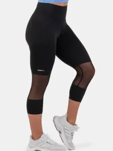 Nebbia High-Waist 3/4 Length Sporty Leggings Black L Fitness Trousers