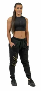 Nebbia High-Waist Joggers INTENSE Signature Black/Gold L Fitness Trousers