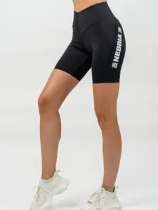 Nebbia High Waisted Biker Shorts Iconic Black L Fitness Trousers