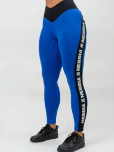 Nebbia High Waisted Side Stripe Leggings Iconic Blue L Fitness Trousers