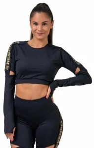 Nebbia Honey Bunny Crop Top Long Sleeve Black M Fitness T-Shirt