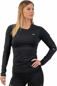 Nebbia Long Sleeve Smart Pocket Sporty Top Black M Fitness T-Shirt