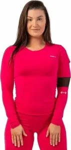 Nebbia Long Sleeve Smart Pocket Sporty Top Pink L Fitness T-Shirt