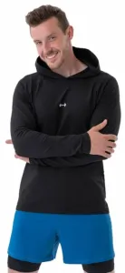 Nebbia Long-Sleeve T-shirt with a Hoodie Black M Fitness T-Shirt
