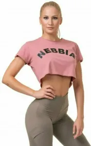 Nebbia Loose Fit Sporty Crop Top Old Rose L Fitness T-Shirt