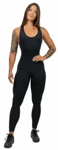 Nebbia One-Piece Workout Jumpsuit Gym Rat Black S Fitness Trousers