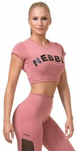 Nebbia Short Sleeve Sporty Crop Top Old Rose M Fitness T-Shirt