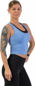 Nebbia Sporty Slim-Fit Crop Tank Top Light Blue L Fitness T-Shirt