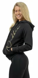 Nebbia Classic Zip-Up Hoodie INTENSE Signature Black/Gold L Fitness Sweatshirt