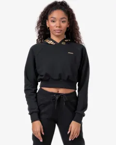 Nebbia Golden Cropped Hoodie Black M Fitness Sweatshirt