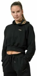 Nebbia Golden Cropped Hoodie Black S Fitness Sweatshirt