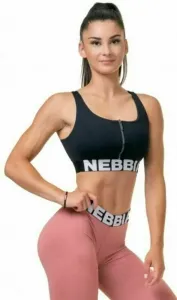 Nebbia Smart Zip Front Sports Bra Black L Fitness Underwear